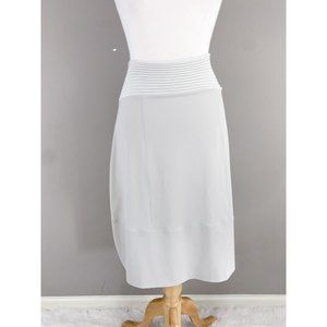 Crea Concept Gray A Line Nylon Blend Skirt Size 42 / U.S. 8 / Large